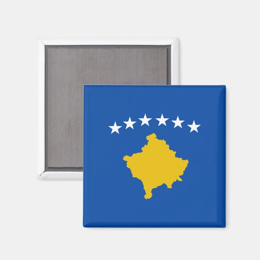 Vlaggenmagneet Kosovo Magneet (Voorkant / Achterkant)