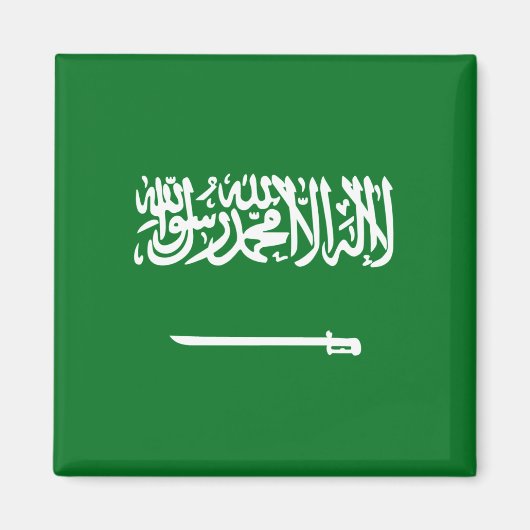 Vlaggenmagneet Saudi-Arabië Magneet (Voorkant)