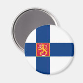 Vlaggenmagneet van Finland Magneet (Voorkant / Achterkant)
