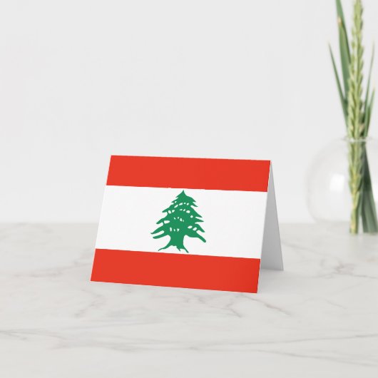 Vlaggennotitie Libanon Kaart (Voorkant)