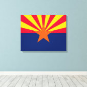 Vlaggenontwerp Arizona State Canvas Afdruk (Insitu (Houten vloer))