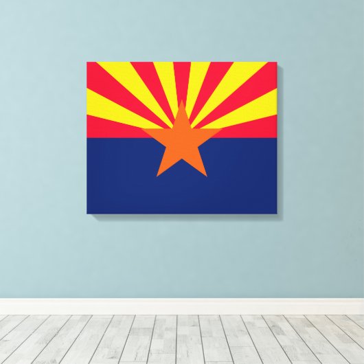 Vlaggenontwerp Arizona State Canvas Afdruk (Insitu (Houten vloer))