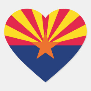 Vlaggenontwerp Arizona State Hart Sticker