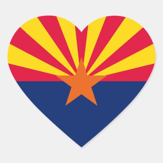 Vlaggenontwerp Arizona State Hart Sticker (Voorkant)