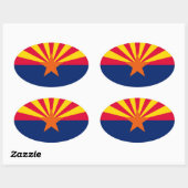 Vlaggenontwerp Arizona State Ovale Sticker (Vel)