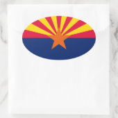 Vlaggenontwerp Arizona State Ovale Sticker (Tas)
