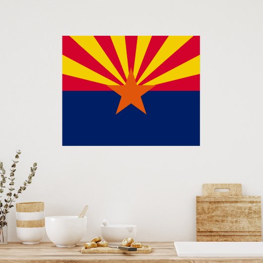 Vlaggenontwerp Arizona State Poster (Keuken)