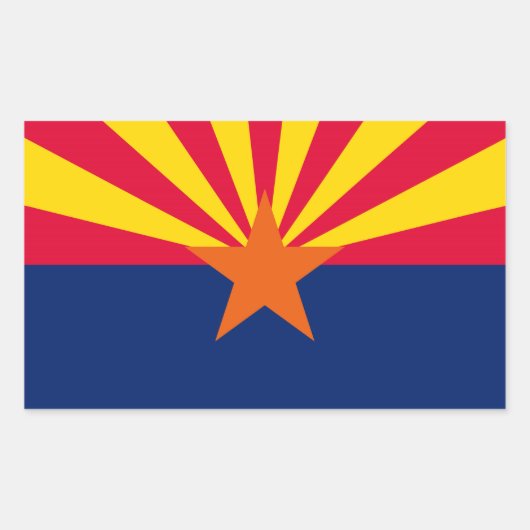 Vlaggenontwerp Arizona State Rechthoekige Sticker (Voorkant)