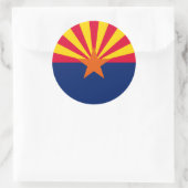 Vlaggenontwerp Arizona State Ronde Sticker (Tas)
