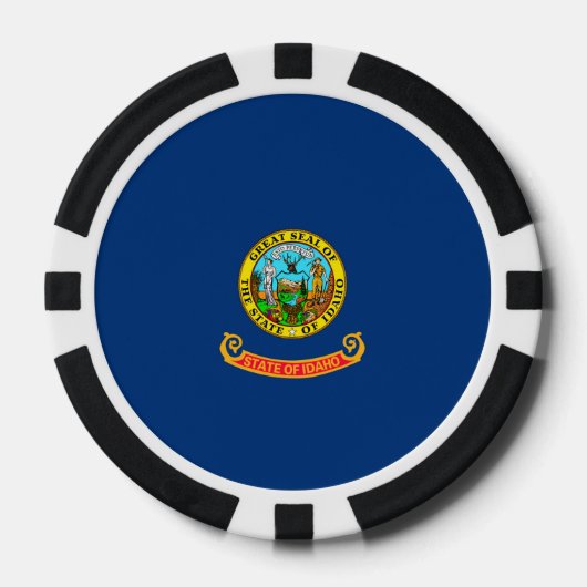 Vlaggenontwerp Idaho-staat Poker Chips (Voorkant)