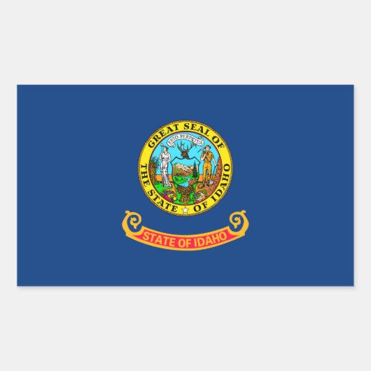Vlaggenontwerp Idaho-staat Rechthoekige Sticker (Voorkant)