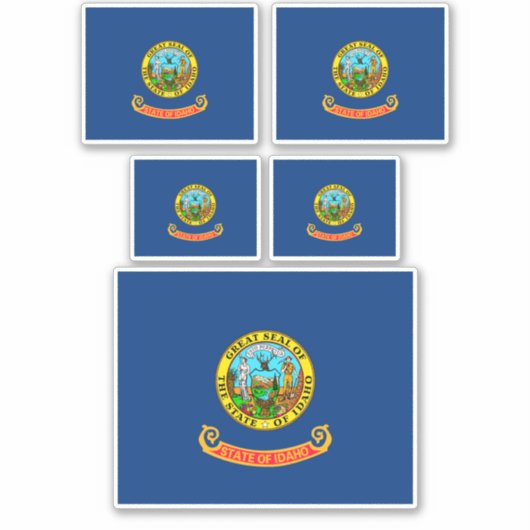 Vlaggenontwerp Idaho-staat Sticker (Voorkant)