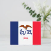 Vlaggenontwerp Iowa State Briefkaart (Staand voorkant)