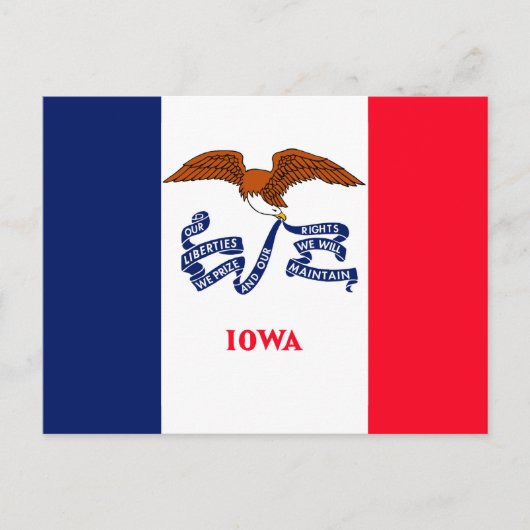 Vlaggenontwerp Iowa State Briefkaart (Voorkant)