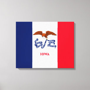 Vlaggenontwerp Iowa State Canvas Afdruk