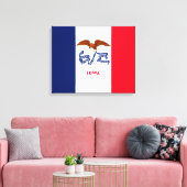 Vlaggenontwerp Iowa State Canvas Afdruk (Insitu (Woonkamer))