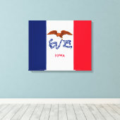 Vlaggenontwerp Iowa State Canvas Afdruk (Insitu (Houten vloer))