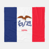 Vlaggenontwerp Iowa State Fleece Deken (Voorkant (Horizontaal))