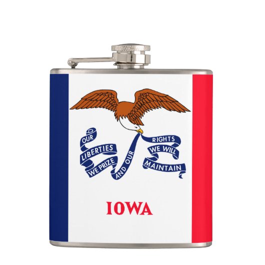 Vlaggenontwerp Iowa State Heupfles (Voorkant)