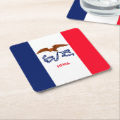 Vlaggenontwerp Iowa State Kartonnen Onderzetters (Schuin)