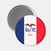 Vlaggenontwerp Iowa State Magneet (Voorkant / Achterkant)