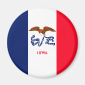 Vlaggenontwerp Iowa State Magneet (Voorkant)