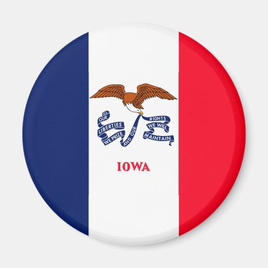 Vlaggenontwerp Iowa State Magneet (Voorkant)