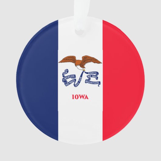 Vlaggenontwerp Iowa State Ornament (voorkant)