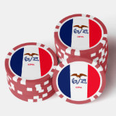 Vlaggenontwerp Iowa State Pokerchips (Opstapeling)