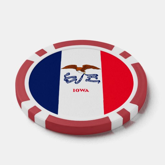 Vlaggenontwerp Iowa State Pokerchips (Enkel)