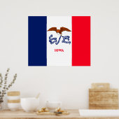 Vlaggenontwerp Iowa State Poster (Keuken)