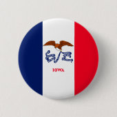 Vlaggenontwerp Iowa State Ronde Button 5,7 Cm (Voorkant)
