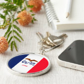 Vlaggenontwerp Iowa State Sleutelhanger (Zijkant)