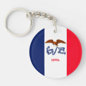 Vlaggenontwerp Iowa State Sleutelhanger (Voorkant)