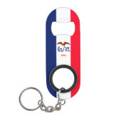 Vlaggenontwerp Iowa State Sleutelhanger Flessenopener (Voorkant)