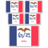 Vlaggenontwerp Iowa State Sticker (Voorkant)