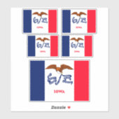 Vlaggenontwerp Iowa State Sticker (Vel)
