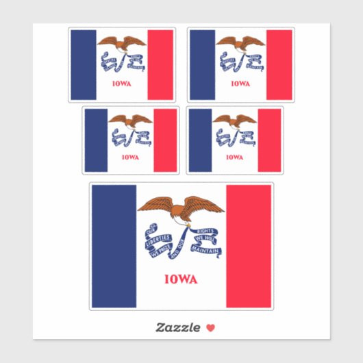 Vlaggenontwerp Iowa State Sticker (Vel)