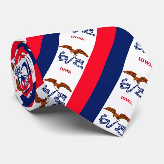 Vlaggenontwerp Iowa State Stropdas (Opgerold)