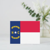 Vlaggenontwerp Noordelijke Carolina Briefkaart (Staand voorkant)
