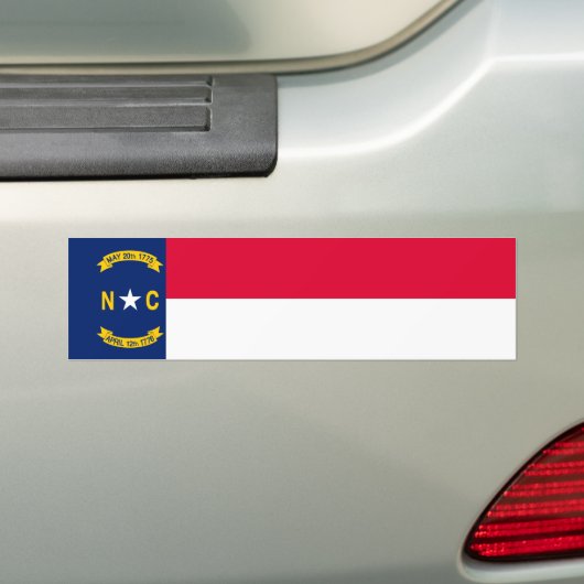 Vlaggenontwerp Noordelijke Carolina Bumpersticker (Op auto)