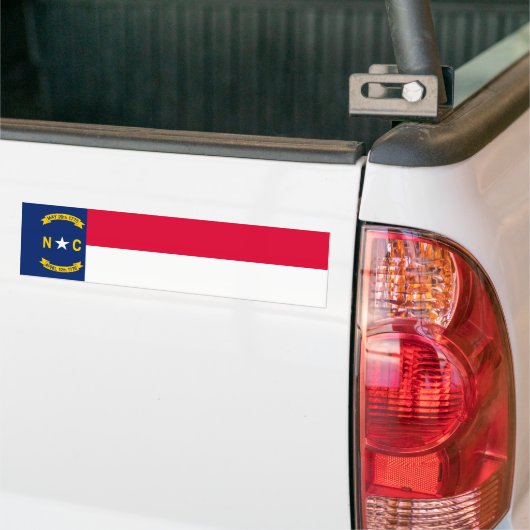 Vlaggenontwerp Noordelijke Carolina Bumpersticker (Op Truck)