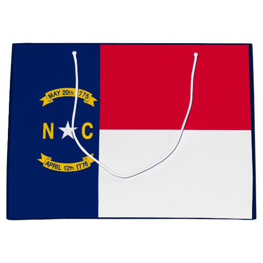 Vlaggenontwerp Noordelijke Carolina Groot Cadeauzakje (Voorkant)