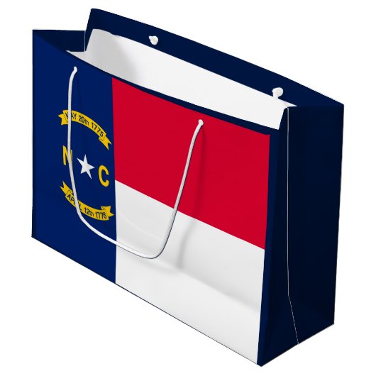 Vlaggenontwerp Noordelijke Carolina Groot Cadeauzakje (Voorkant Gekanteld)
