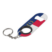 Vlaggenontwerp Noordelijke Carolina Mini Flessenopener (Voorkant Gekanteld)