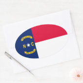 Vlaggenontwerp Noordelijke Carolina Ovale Sticker (Envelop)