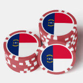 Vlaggenontwerp Noordelijke Carolina Poker Chips (Opstapeling)
