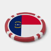 Vlaggenontwerp Noordelijke Carolina Poker Chips (Enkel)