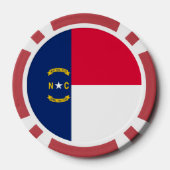 Vlaggenontwerp Noordelijke Carolina Poker Chips (Achterkant)