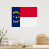 Vlaggenontwerp Noordelijke Carolina Poster (Keuken)